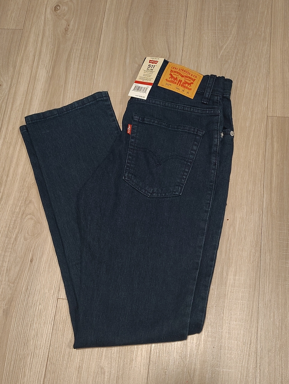Levi's Slim Straight Boy's Jeans - Dark Blue Wash